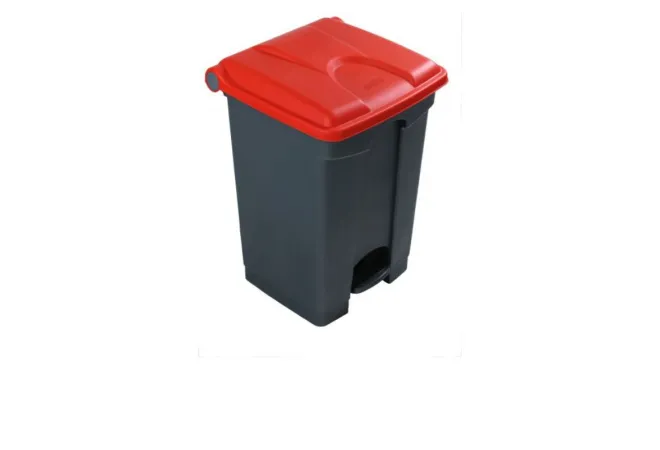 Poubelle intérieur tri sélectif 45 L gris/rouge