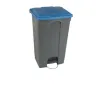 Collecteur à pédale de tri sélectif 90 L gris/bleu