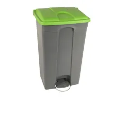 Corbeille intérieure de tri grise et verte de 90L