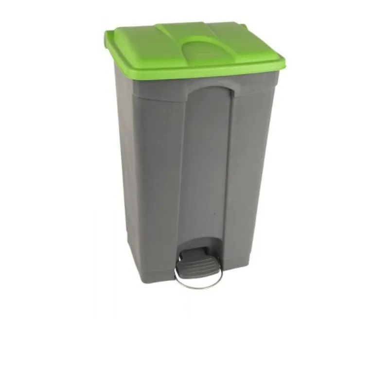 Corbeille intérieure de tri grise et verte de 90L