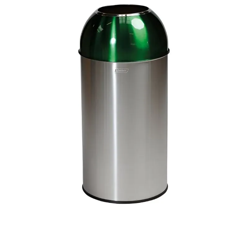 Collecteur de tri intérieur de 40 L Inox brossé/vert
