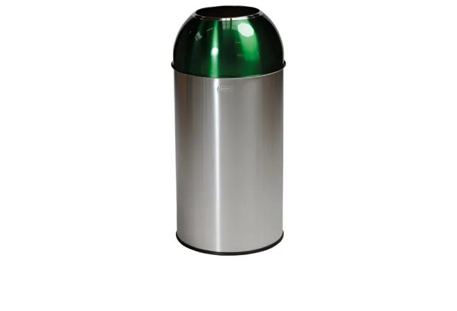 Collecteur de tri intérieur de 40 L Inox brossé/vert