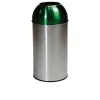 Collecteur de tri intérieur de 40 L Inox brossé/vert