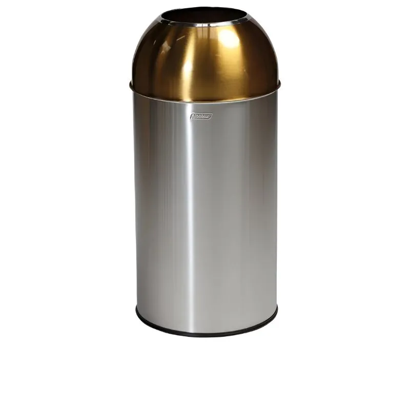 Poubelle intérieure de tri sélectif Inox brossé/jaune