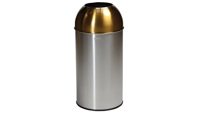 Poubelle intérieure de tri sélectif Inox brossé/jaune