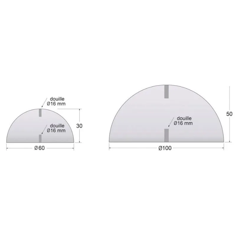 Borne urbaine demi-sphère en béton - Leader Equipements