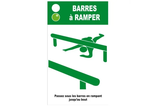 Panneau explicatif sport extérieur "Barres à ramper"