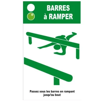 Panneau explicatif sport extérieur "Barres à ramper"