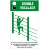 Panneau parcours de santé pour double escalade