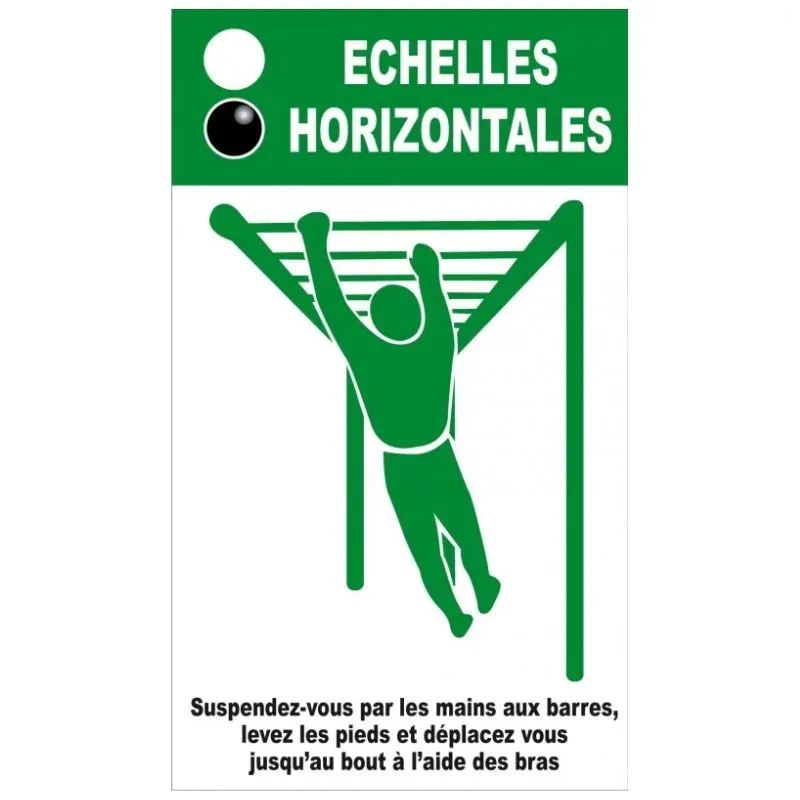 Panneau pour parcours de santé "échelles horizontales"