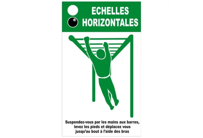 Panneau pour parcours de santé "échelles horizontales"