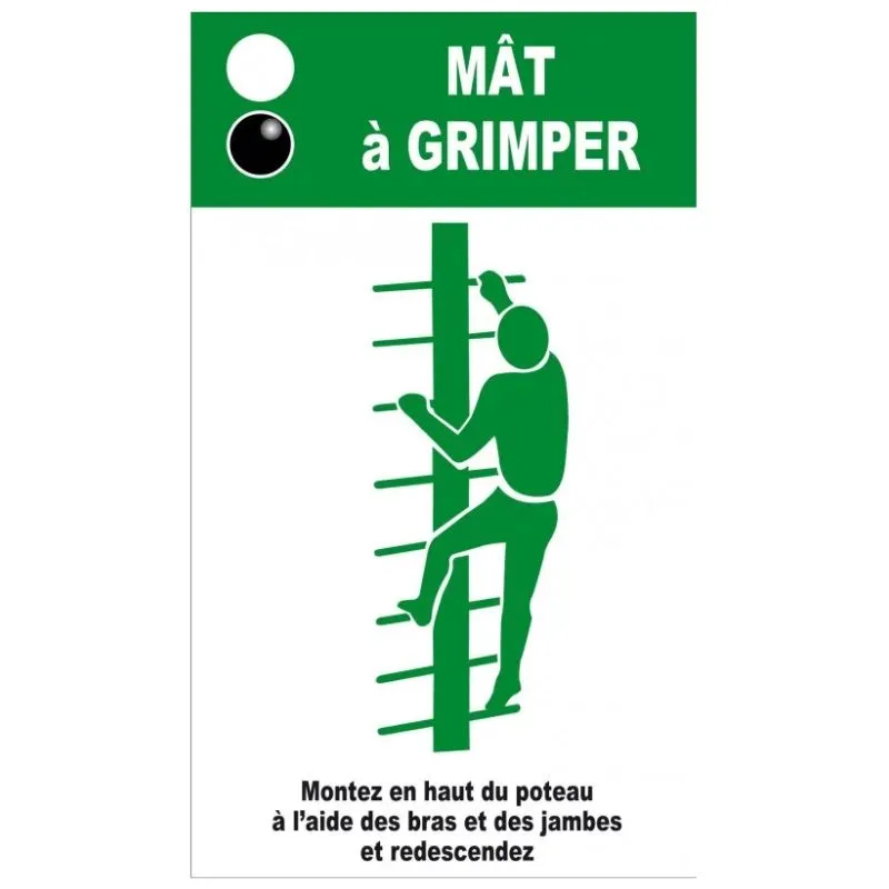Panneau pour agrès mât à grimper