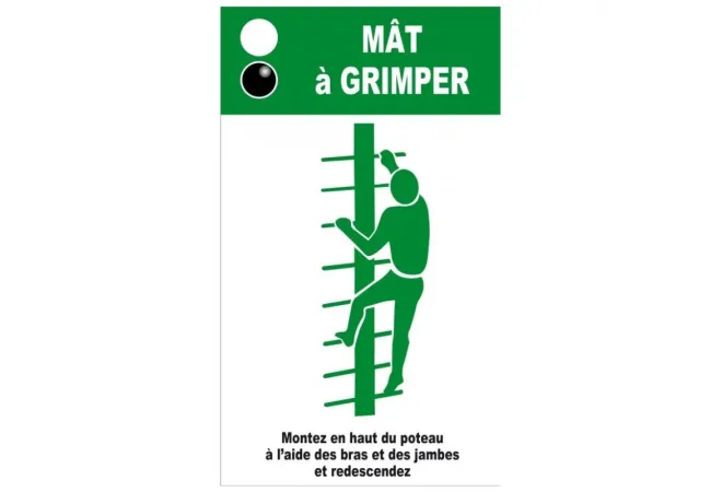 Panneau pour agrès mât à grimper