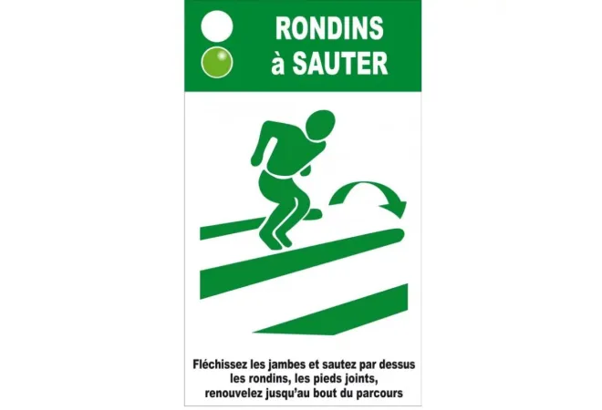 Panneau silhouette "Rondins à sauter"