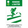 Panneau silhouette "Rondins à sauter"