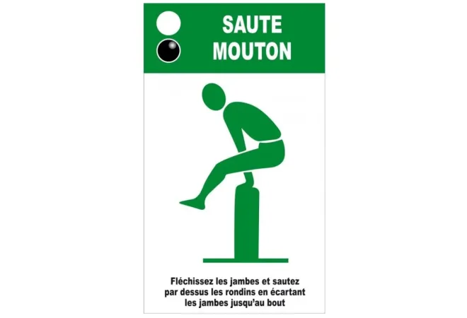 Panneau silhouette "Saute mouton"