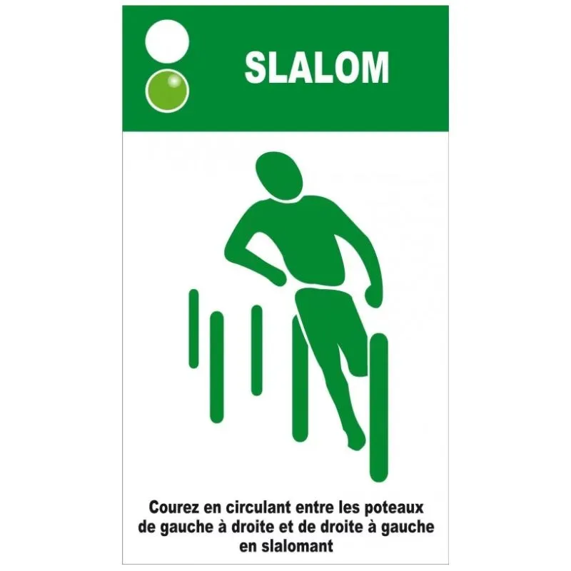 Panneau "Slalom" parcours de santé