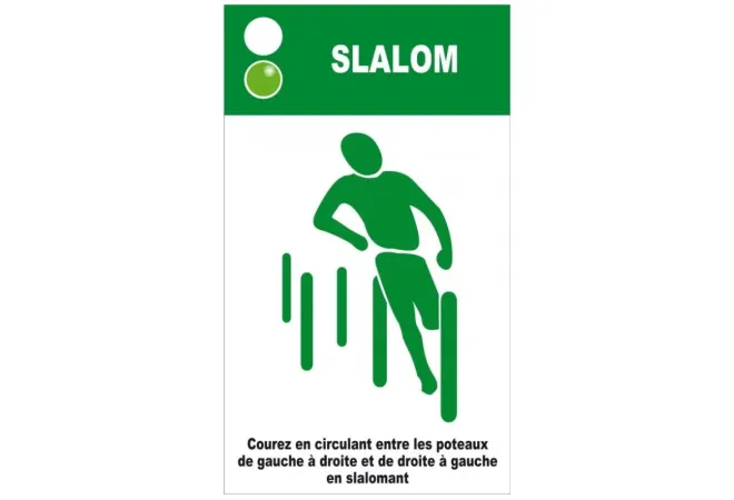 Panneau "Slalom" parcours de santé