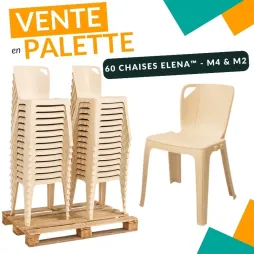 Chaise polypropylène Elena - vente en gros sur palette Chaise polypropylène Elena - vente en gros sur palette