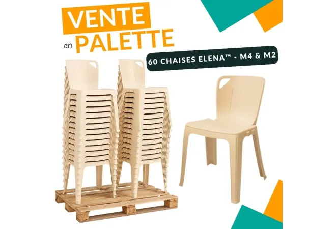 Chaise polypropylène Elena - vente en gros sur palette Chaise polypropylène Elena - vente en gros sur palette