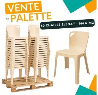 Chaise polypropylène Elena - vente en gros sur palette