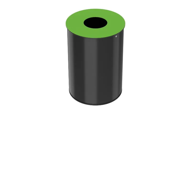 Poubelle de tri sélectif couvercle vert contenance 30 L Poubelle de tri sélectif couvercle vert contenance 30 L
