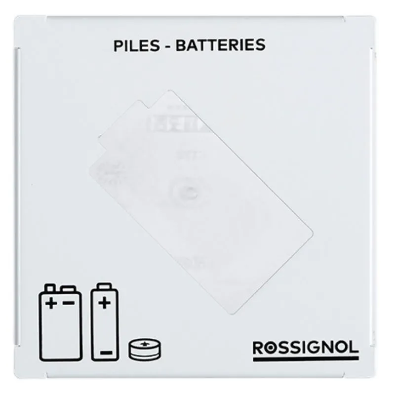 Collecteur de piles 2L face du dessus blanches Collecteur de piles 2L face du dessus blanches