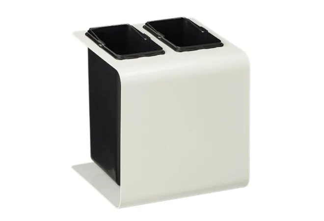 Poubelle intérieur tri sélectif 2 bacs de 8 L