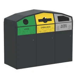 Poubelle tri sélectif 3 bacs