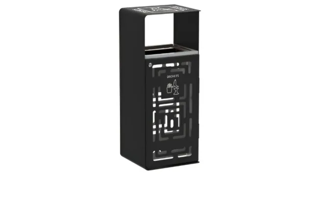 Poubelle collectivité pour tri sélectif coloris gris pour déchets