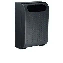 Poubelle de ville murale coloris manganèse contenance 30 L