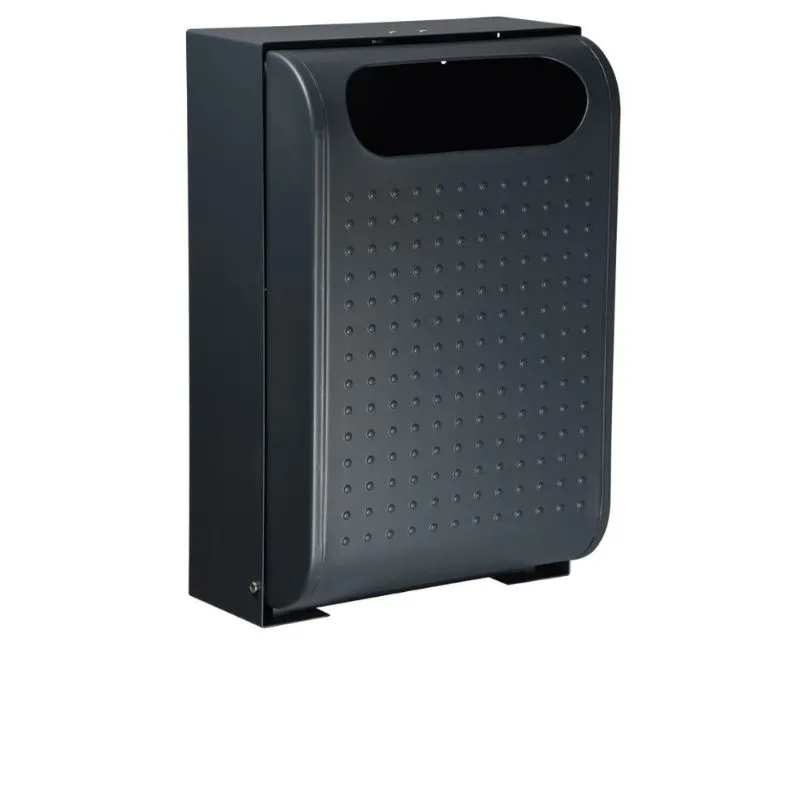 Poubelle de ville murale coloris manganèse contenance 30 L