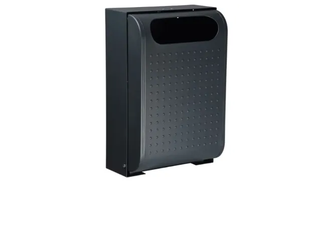 Poubelle de ville murale coloris manganèse contenance 30 L