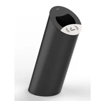 Corbeille urbaine design incliné