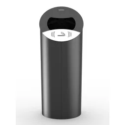 Poubelle de ville avec plaque écrase mégot