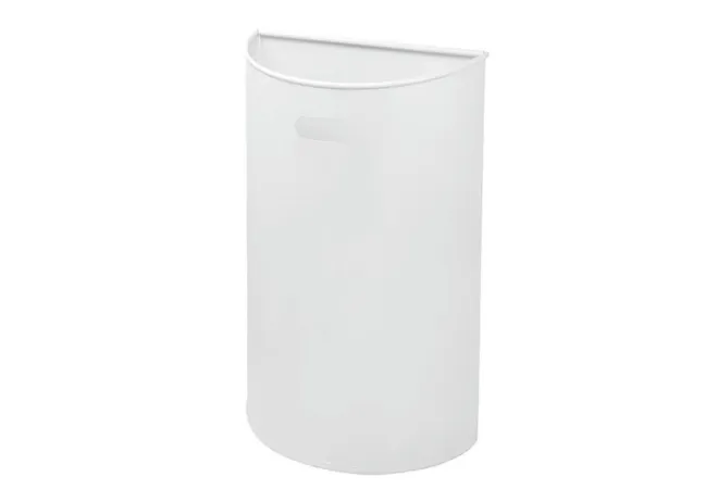 Corbeille murale en métal blanc 40 L