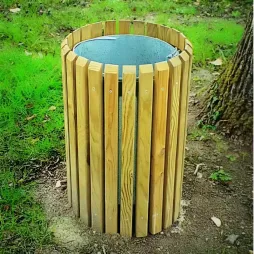 Poubelle extérieure en bois 50 L