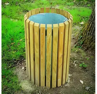 Poubelle extérieure en bois 50 L