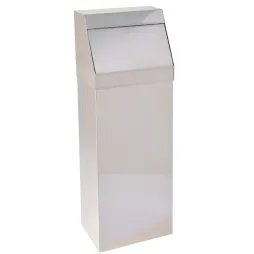 Poubelle collectivité en inox avec trappe