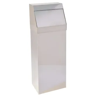 Poubelle collectivité en inox avec trappe