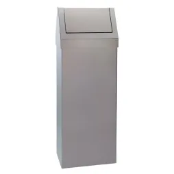 Poubelle intérieure en inox brillant pour collectivité