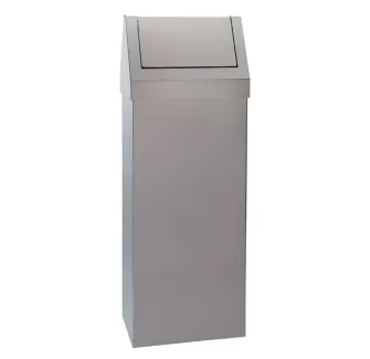 Poubelle intérieure en inox brillant pour collectivité