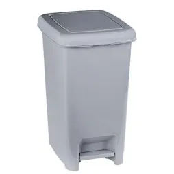 Poubelle à pédale en polypro coloris gris 10 L