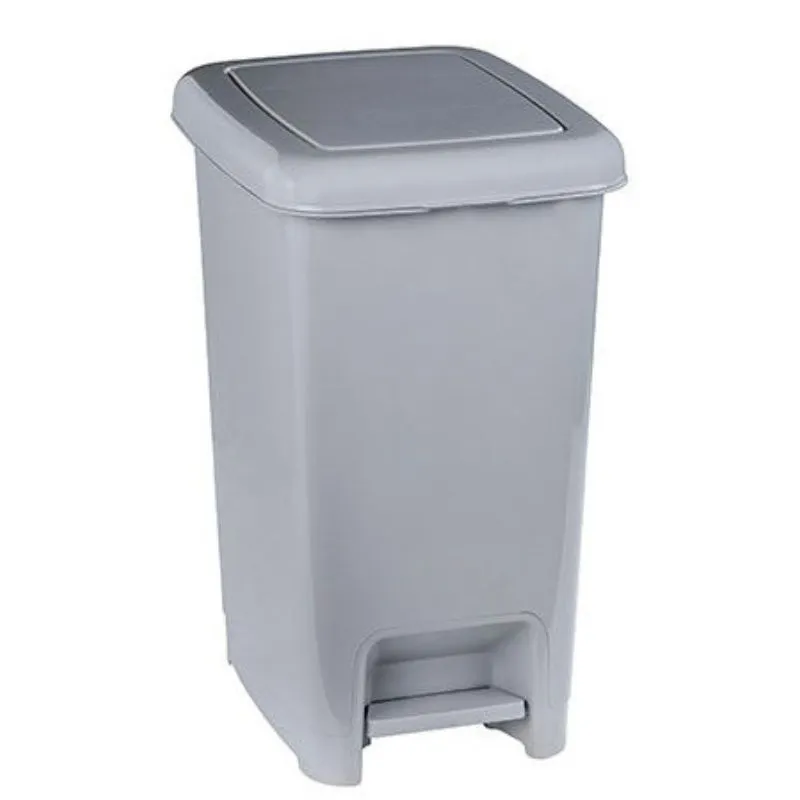 Poubelle à pédale en polypro coloris gris 10 L