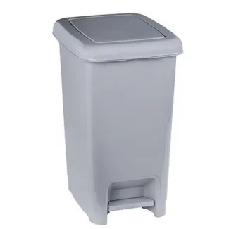 Poubelle à pédale en polypro coloris gris 10 L