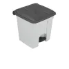 Poubelle à pédale pour le tri intérieur blanche et grise 30 L