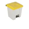 Poubelle de tri intérieur avec pédale blanche et jaune