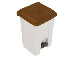 Corbeille de tri intérieur blanc/marron 45 L