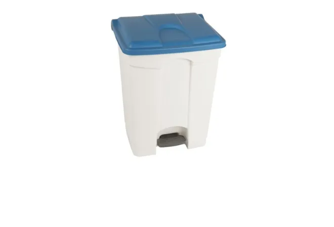 Collecteur à pédale tri intérieur - 70 L couvercle bleu
