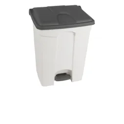 Poubelle tri bureau blanche et grise 70 L